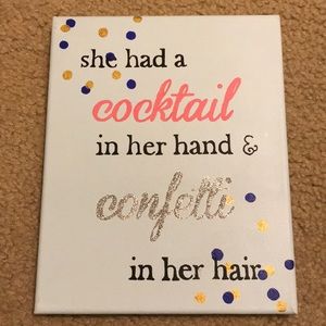 Hand painted canvas - Kate Spade quote